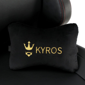 King Headrest – Black/Gold (Velour Memory Foam)